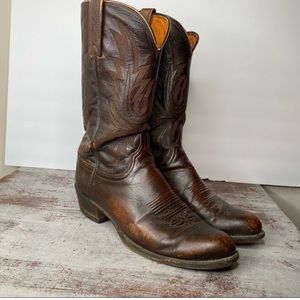 Lucchese brown leather cowboy boots 10.5D